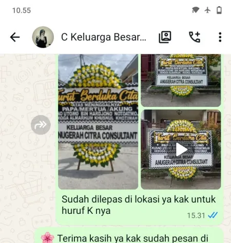 Pengiriman Papan Bunga Duka Cibodas